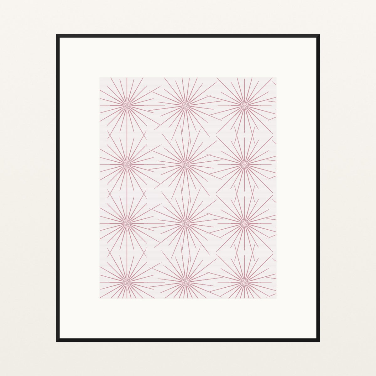 Blush & Smoke Art Deco – Limited Edition Art Deco Art Print — Black gallery mat
