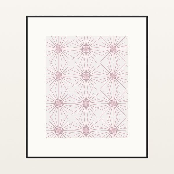 Blush & Smoke Art Deco – Limited Edition Art Deco Art Print — Black gallery mat
