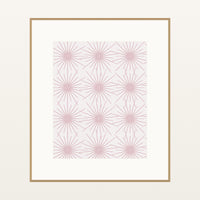 Blush & Smoke Art Deco – Limited Edition Art Deco Art Print — Natural gallery mat