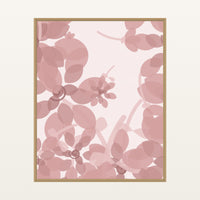 Blush Whisper Ombré Gradient – Premium Ombré Gradient Wall Art Print — Floating natural frame