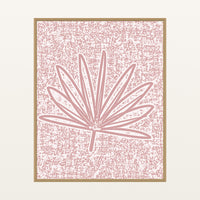 Blush Whisper Palm Frond Motif – Limited Edition Motif Art Print — Floating natural frame