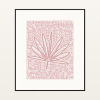Blush Whisper Palm Frond Motif – Limited Edition Motif Art Print — Black gallery mat