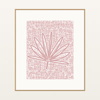 Blush Whisper Palm Frond Motif – Limited Edition Motif Art Print — Natural gallery mat
