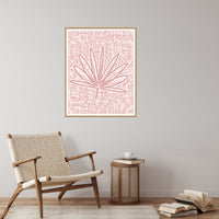 Blush Whisper Palm Frond Motif – Limited Edition Motif Art Print — Reading nook