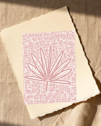 Blush Whisper Palm Frond Motif – Limited Edition Motif Art Print — Paper/edge detail