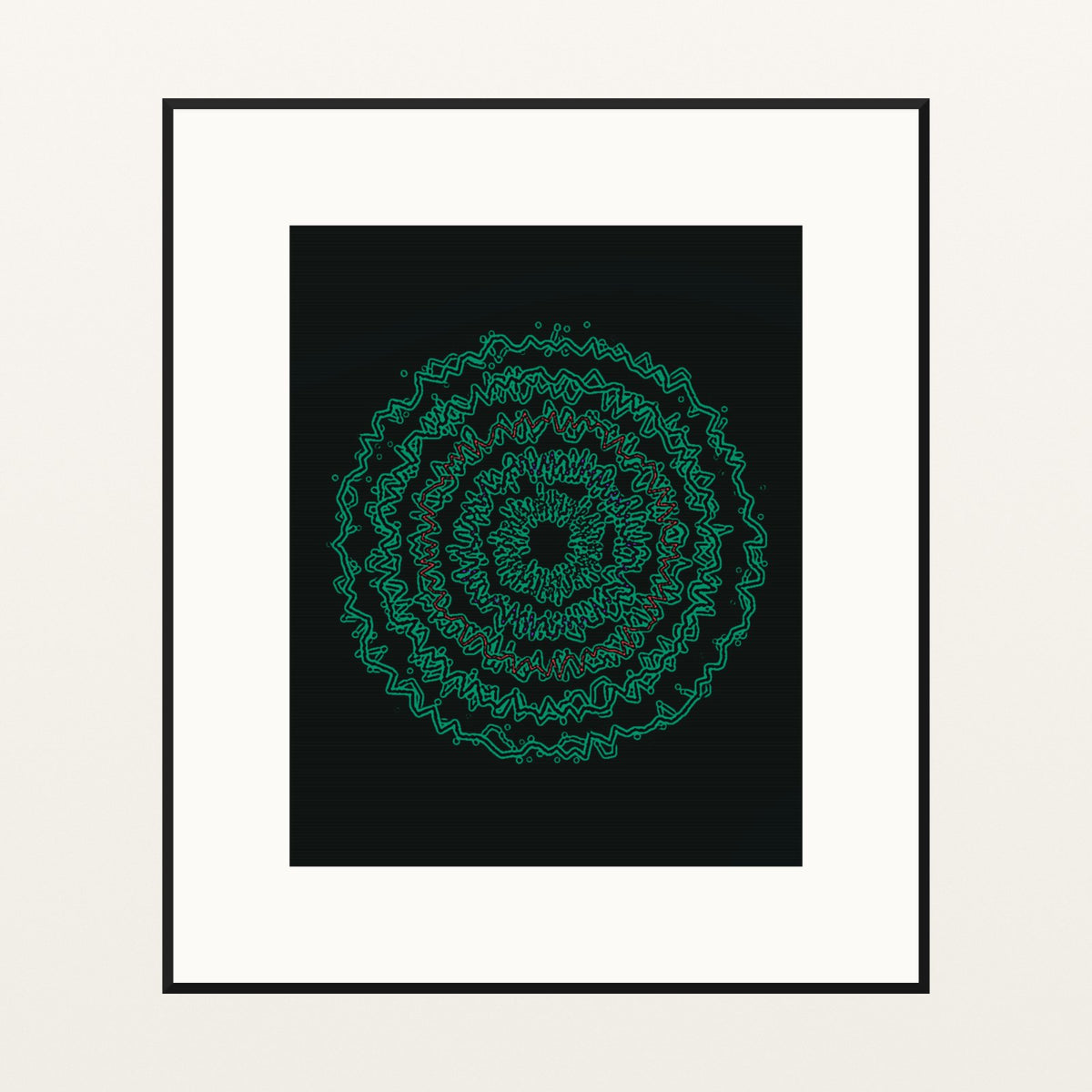 Bold Modern Abstract Wave – Signed 50-Edition Giclée Print for Gallery Walls — Black gallery mat
