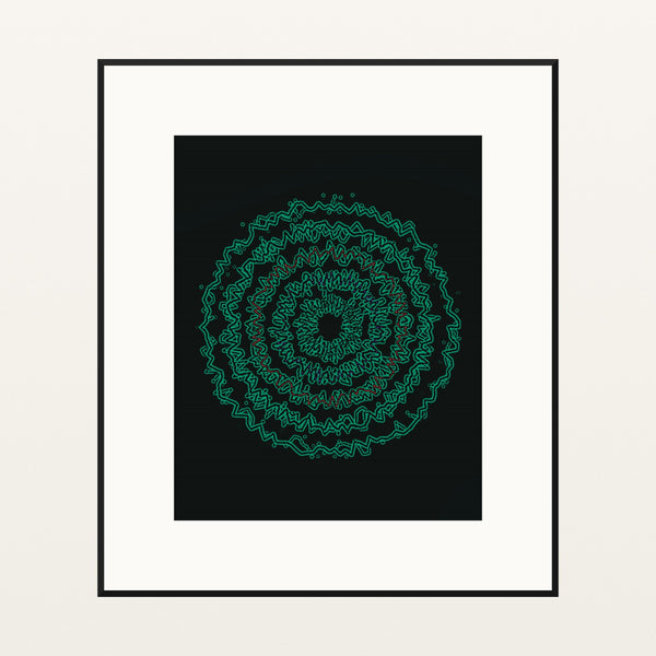 Bold Modern Abstract Wave – Signed 50-Edition Giclée Print for Gallery Walls — Black gallery mat