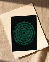 Bold Modern Abstract Wave – Signed 50-Edition Giclée Print for Gallery Walls — Paper/edge detail