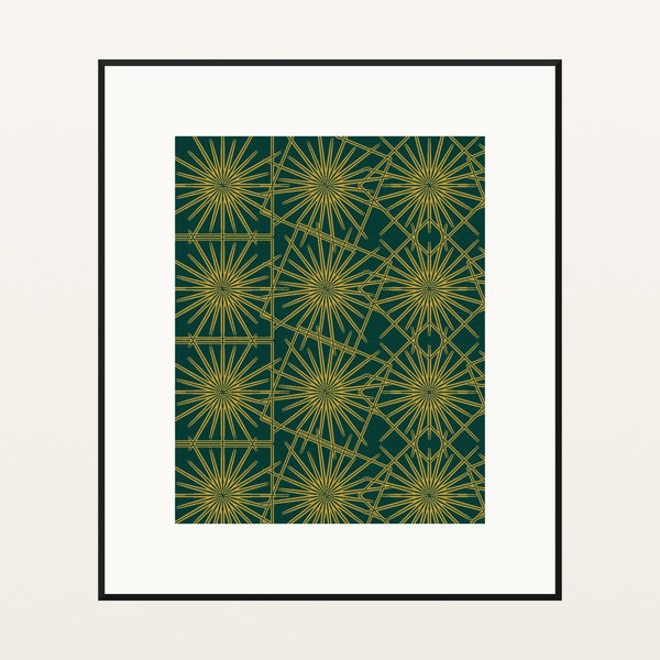 Bold Modern Art Deco – Limited Edition Art Deco Art Print — Black gallery mat