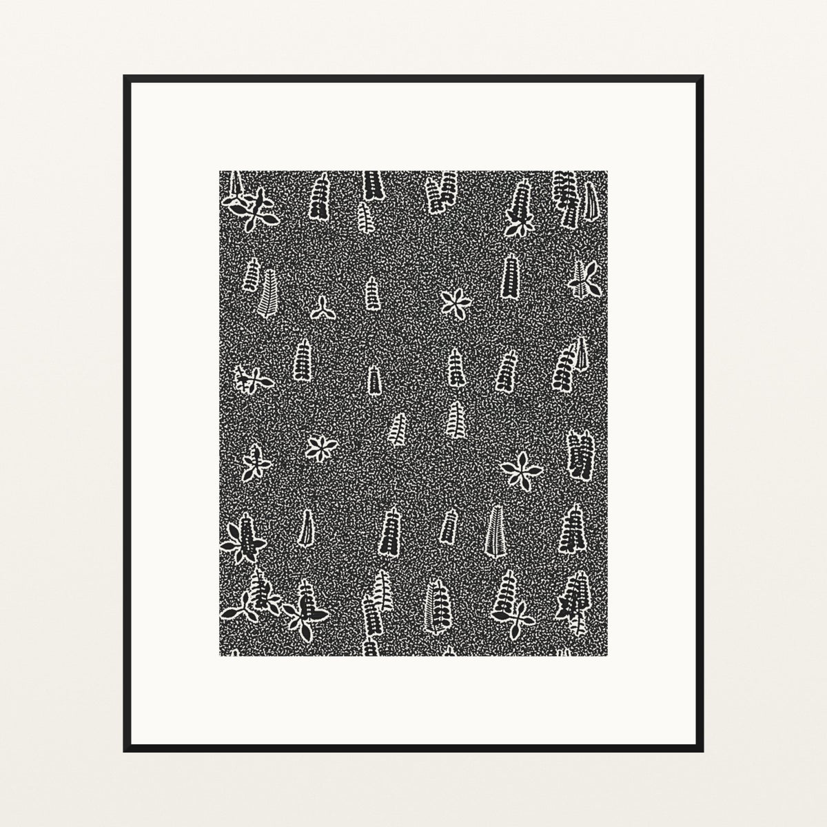 Bold Modern Botanical – Signed 50-Edition Giclée Print for Gallery Walls — Black gallery mat
