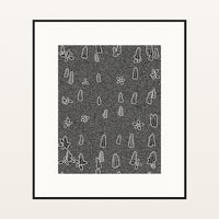 Bold Modern Botanical – Signed 50-Edition Giclée Print for Gallery Walls — Black gallery mat