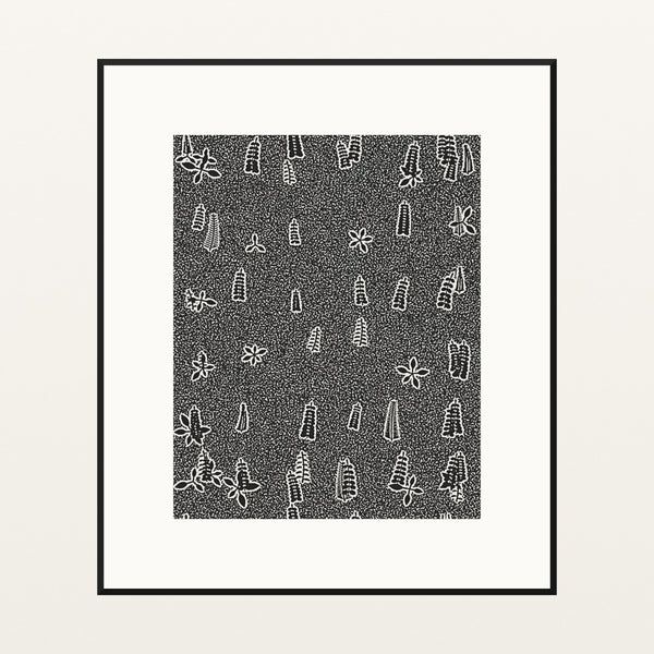 Bold Modern Botanical – Signed 50-Edition Giclée Print for Gallery Walls — Black gallery mat