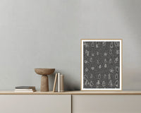 Bold Modern Botanical – Signed 50-Edition Giclée Print for Gallery Walls — Grey wall with bowl