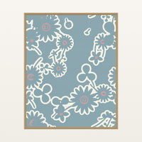 Bold Modern Floral – Limited Edition Floral Art Print — Floating natural frame