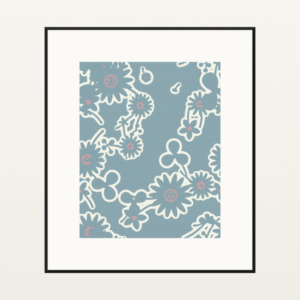 Bold Modern Floral – Limited Edition Floral Art Print — Black gallery mat