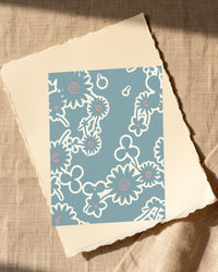 Bold Modern Floral – Limited Edition Floral Art Print — Paper/edge detail
