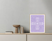 Bold Modern Motif – Limited Edition Motif Art Print — Grey wall with bowl