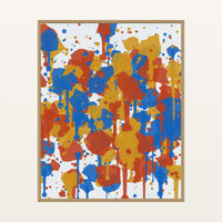 Bold Modern Paint Splatter – Signed 50-Edition Giclée Print for Gallery Walls — Floating natural frame
