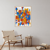 Bold Modern Paint Splatter – Signed 50-Edition Giclée Print for Gallery Walls — Reading nook