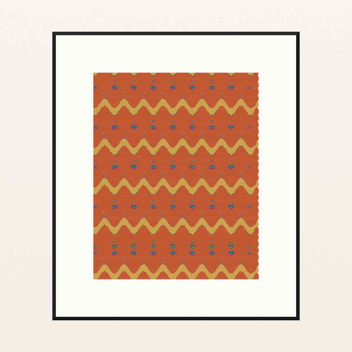Bold Modern Retro 70s – Signed 50-Edition Giclée Print for Gallery Walls — Black gallery mat