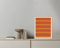 Bold Modern Retro 70s – Signed 50-Edition Giclée Print for Gallery Walls — Grey wall with bowl