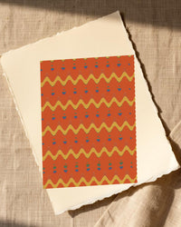 Bold Modern Retro 70s – Signed 50-Edition Giclée Print for Gallery Walls — Paper/edge detail