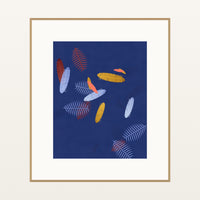 Cadmium & Ultramarine Ombré Gradient – Premium Ombré Gradient Wall Art Print — Natural gallery mat