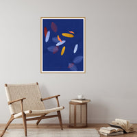 Cadmium & Ultramarine Ombré Gradient – Premium Ombré Gradient Wall Art Print — Reading nook