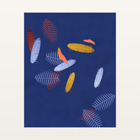 Cadmium & Ultramarine Ombré Gradient – Premium Ombré Gradient Wall Art Print — Unframed flat preview