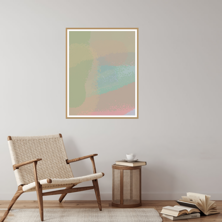Original Dusty Periwinkle Organic Texture Painting Download for Home Decor — room scene