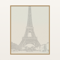 Natural Eiffel Tower Line Art Print