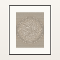 Chevron Tray Warm Linen Art Print
