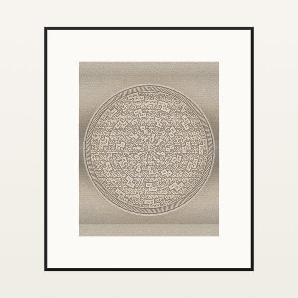 Chevron Tray Warm Linen Art Print