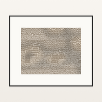 Premium Warm Linen Chevron Tray Art Print