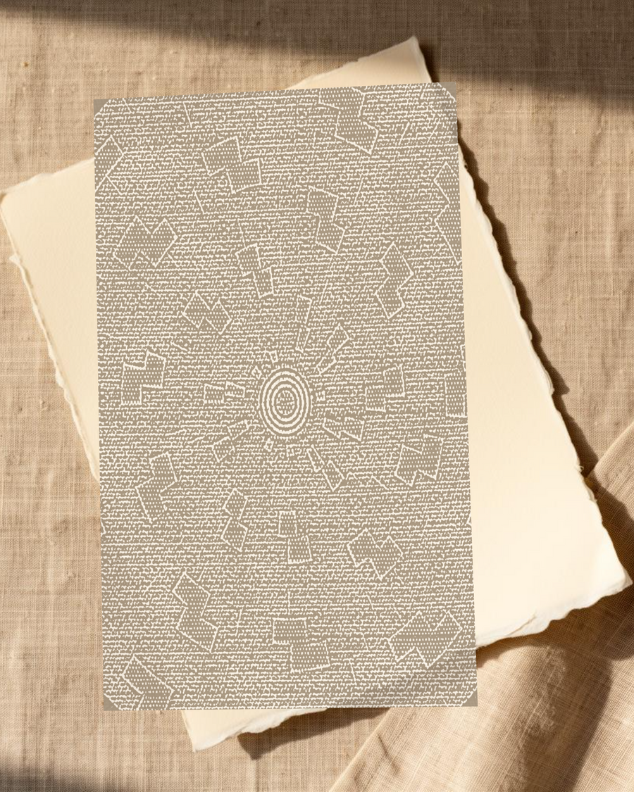 Warm Linen Basketweave Organic Texture Wall Art — room scene