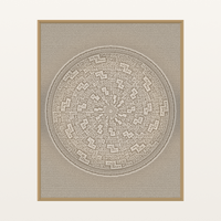 Chevron Tray Warm Linen Art Print