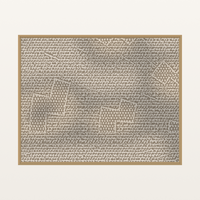 Premium Warm Linen Chevron Tray Art Print