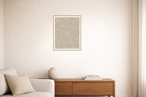 Warm Linen Basketweave Organic Texture Wall Art