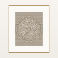 Chevron Tray Warm Linen Art Print
