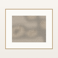 Premium Warm Linen Chevron Tray Art Print