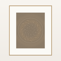 Chevron Tray Warm Linen Art Print