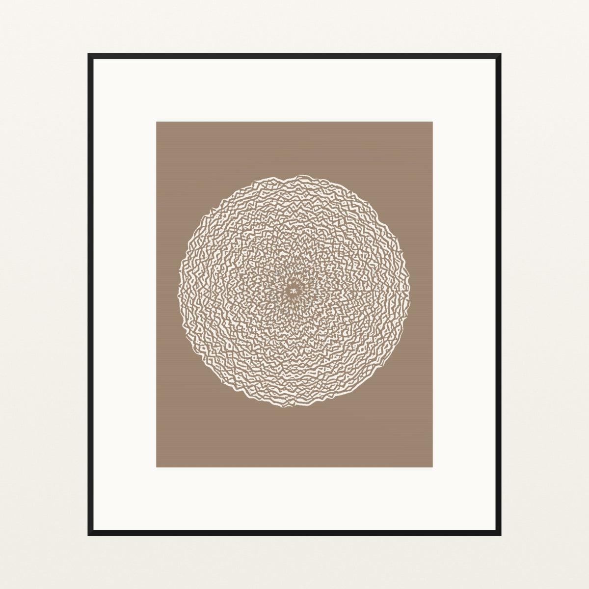 Clay Beige Abstract Wave – Signed 50-Edition Giclée Print for Gallery Walls — Black gallery mat