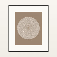 Clay Beige Abstract Wave – Signed 50-Edition Giclée Print for Gallery Walls — Black gallery mat
