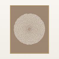 Clay Beige Abstract Wave – Signed 50-Edition Giclée Print for Gallery Walls — Floating natural frame