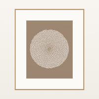 Clay Beige Abstract Wave – Signed 50-Edition Giclée Print for Gallery Walls — Natural gallery mat