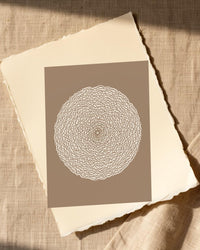 Clay Beige Abstract Wave – Signed 50-Edition Giclée Print for Gallery Walls — Paper/edge detail