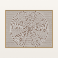 Zulu Sunburst: Aged Indigo Basketweave Organic Texture Wall Art