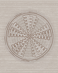 Zulu Sunburst: Aged Indigo Basketweave Organic Texture Wall Art