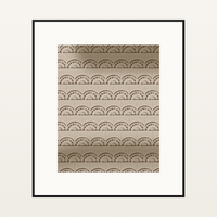 Warm Earth Watercolor-wash Line Art Print  – Limited Edition