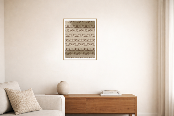 Warm Earth Watercolor-wash Line Art Print  – Limited Edition